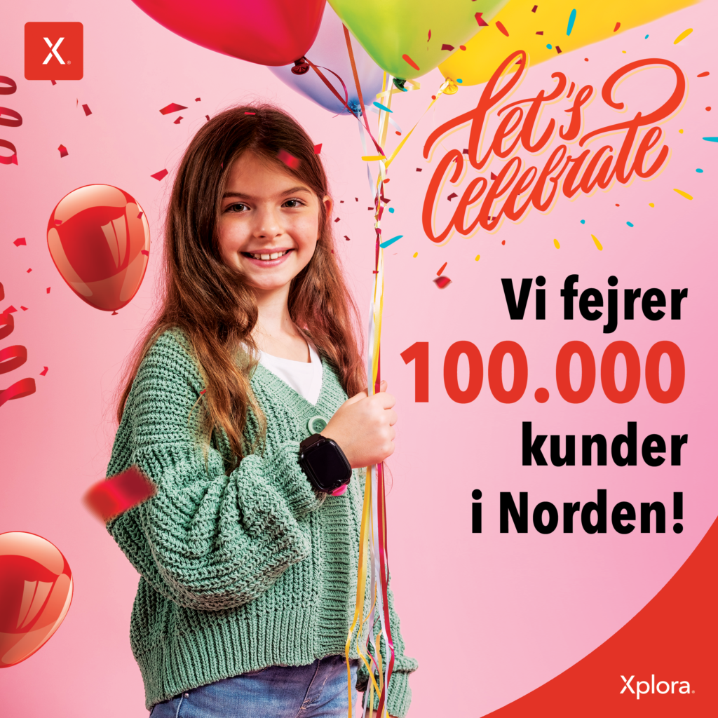 Xplora fejrer 100000 kunder