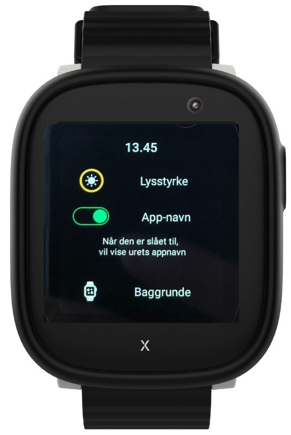 Indstillinger baggrunde appnavn