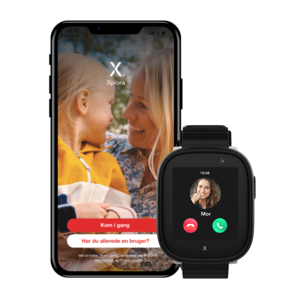 Hjælp til at komme i gang med Xplora og et X6play smartwatch til børn med opkalds fra mor