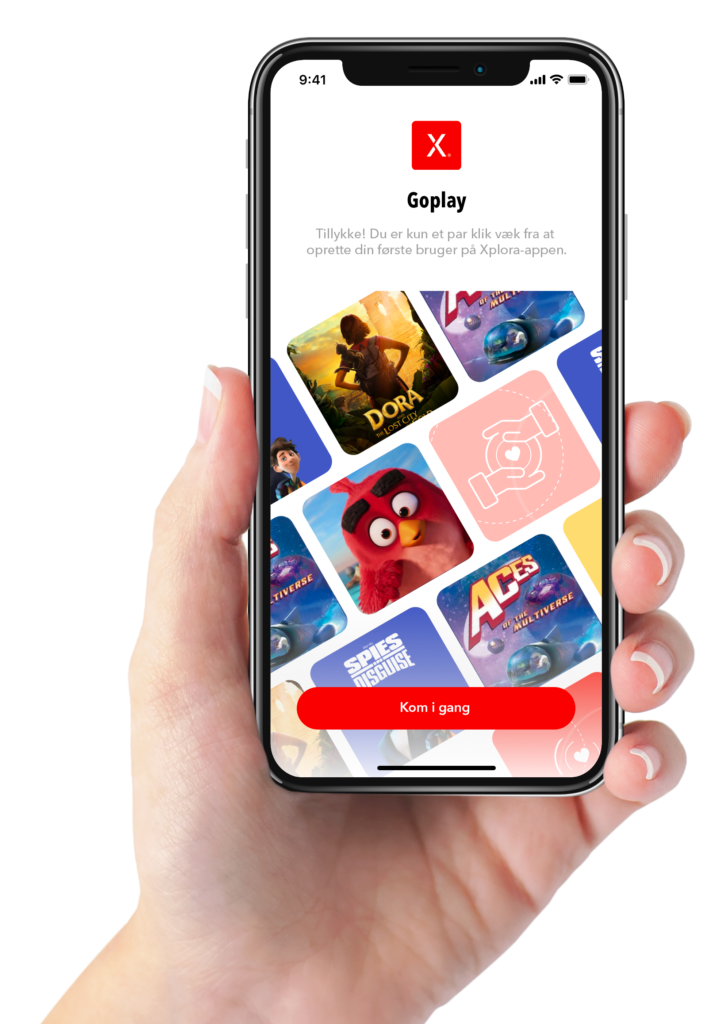 smartphone og Xploras aktivitetsplatform 