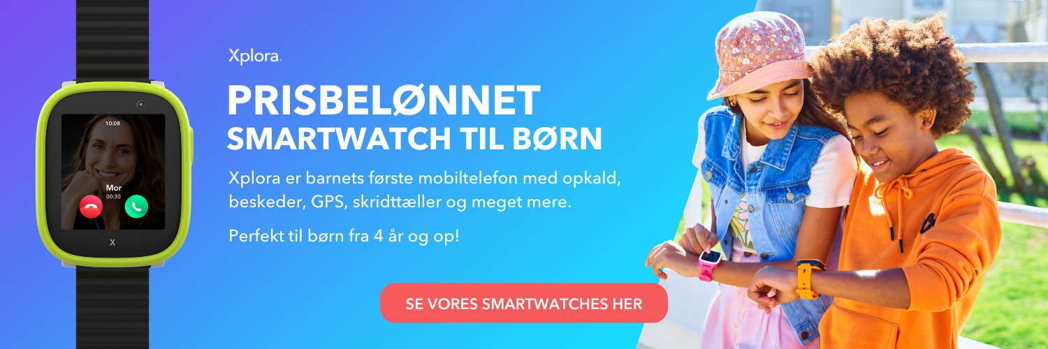 Bedst i test gps ure til børn. Xplora er prisbelønnet smartwatches til børn med GPS