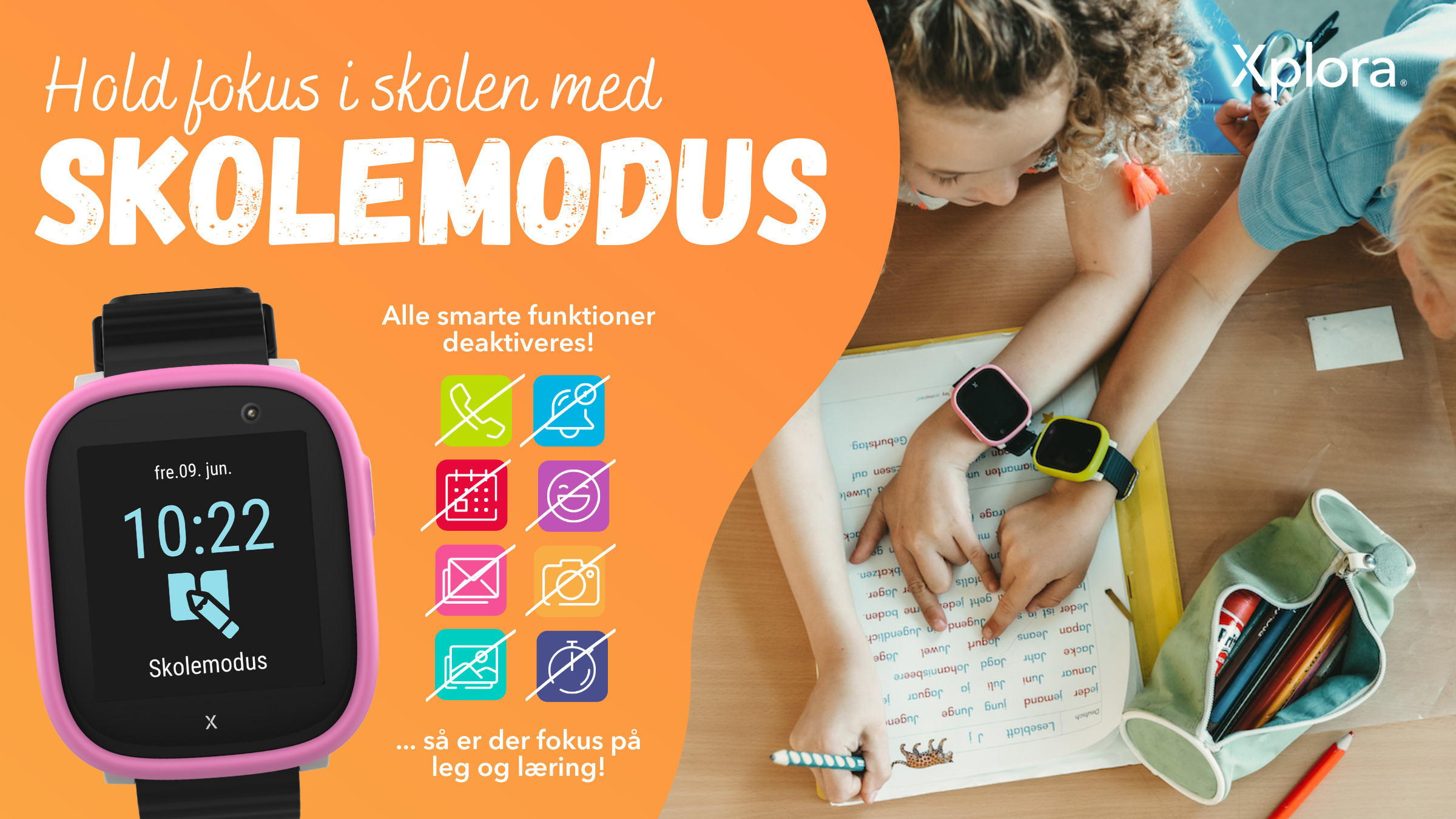 Hold fokus i skolen med skolemodus