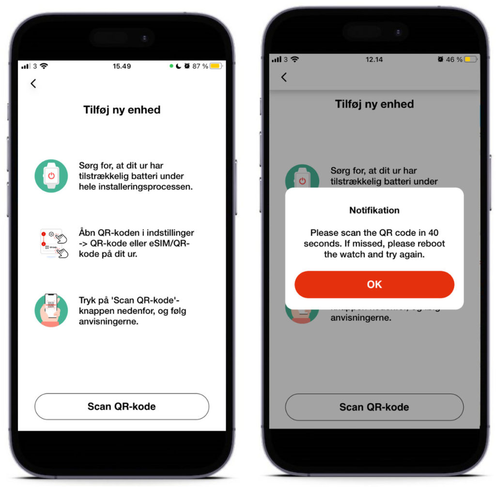 Scan QR-kode Xplora app