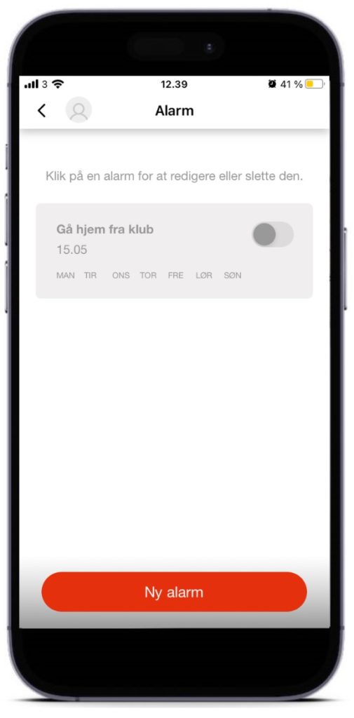 Tilføj ny alarm Xplora ur